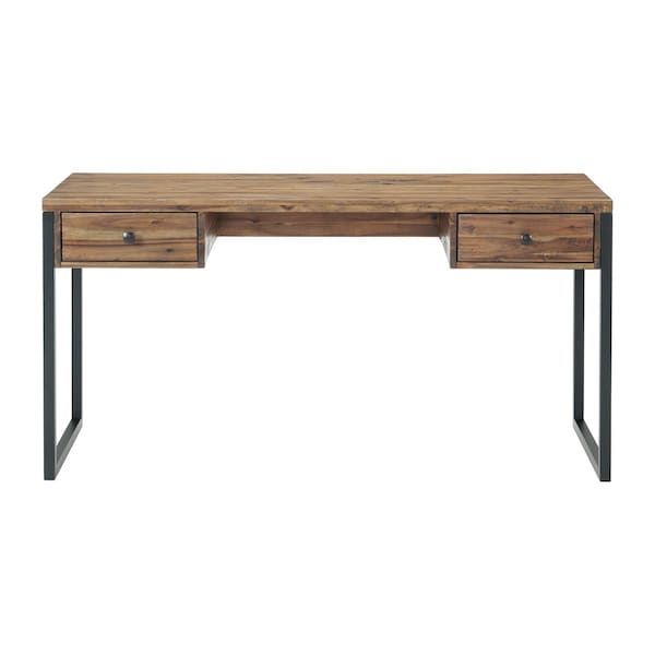 Alaterre Furniture Claremont 60"W Rustic Wood and Metal Desk ANCM0674 - main
